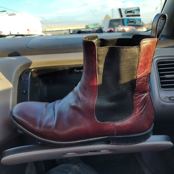 Gucci Brown and Black Leather Chelsea Boots main image 8